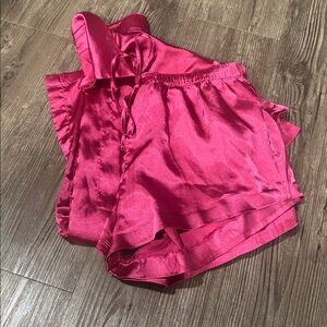 Pink Satin Pajama Set